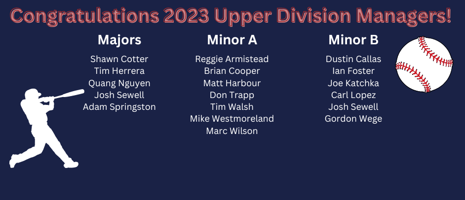 Congratulations Upper Division Managers!